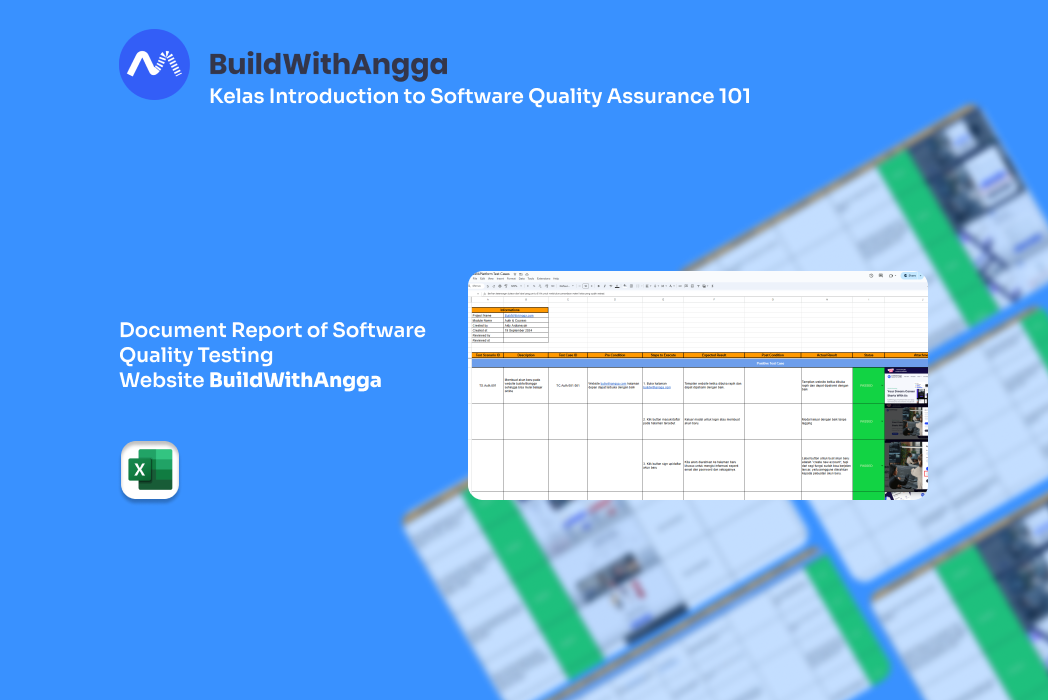 Hasil karya Document Report of Software Quality Testing Website BuildWithAngga di BuildWithAngga