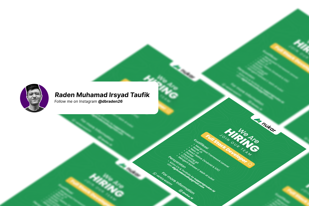 Hasil karya Design Feed for Hiring di BuildWithAngga