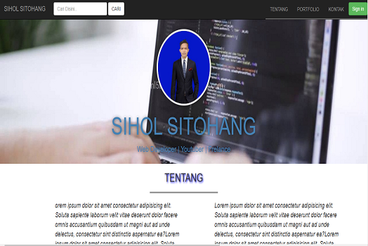 Hasil karya Belajar_Bootstrap_Portfolio di BuildWithAngga