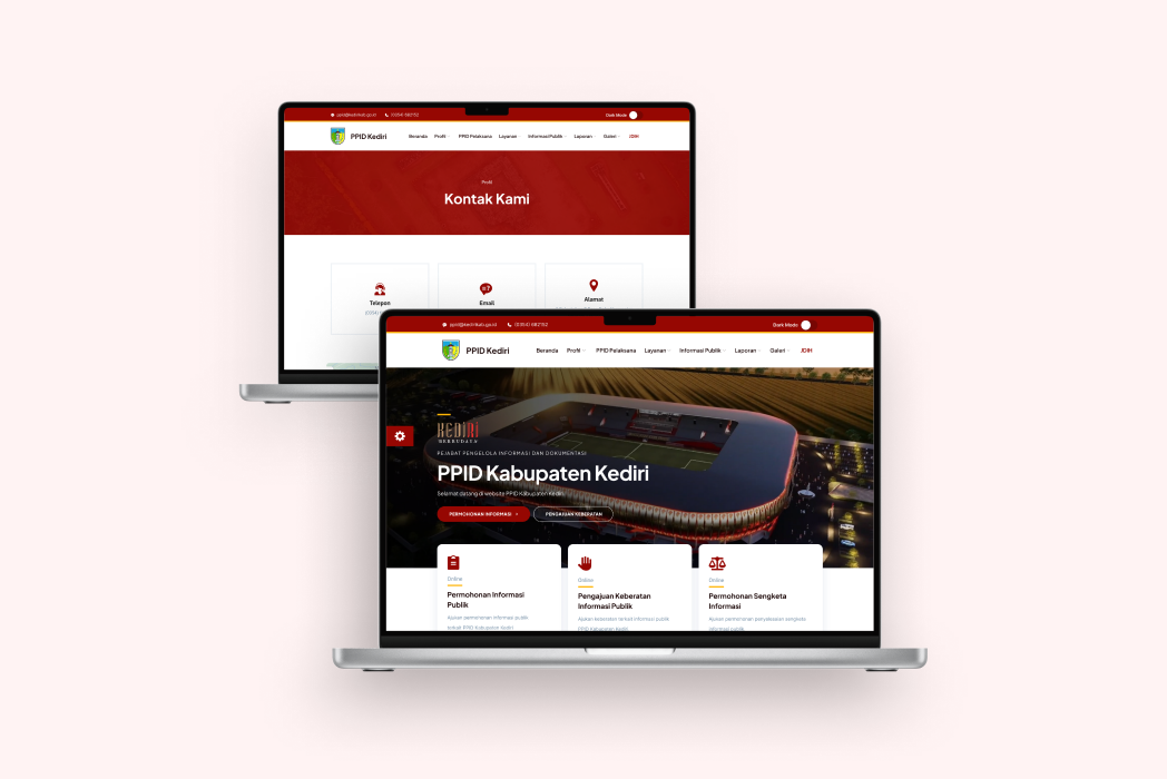 Hasil karya Website Revamp - PPID Kabupaten Kediri di BuildWithAngga