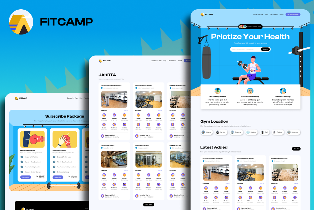 Hasil karya FitCamp (Figma, StudyCase, GitHub) di BuildWithAngga