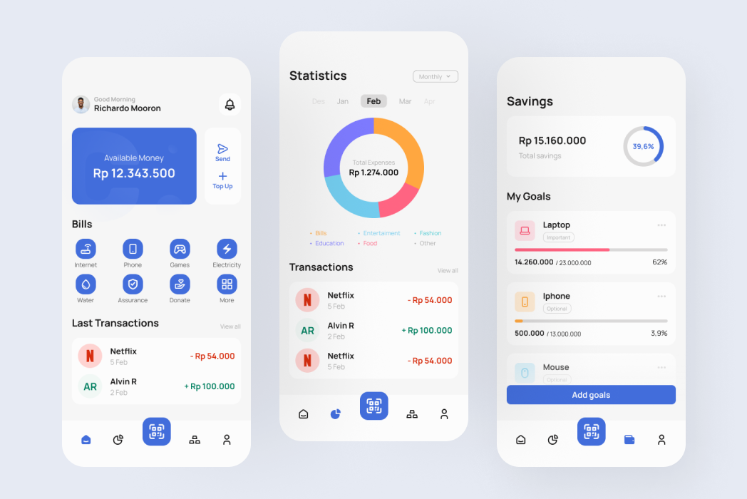 Hasil karya Coin Mobile App di BuildWithAngga