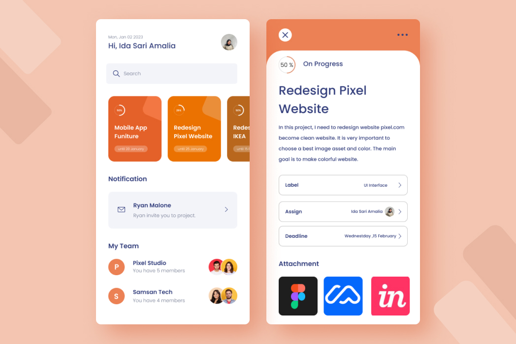 Hasil karya UIUX Gestalt Principle belajar di BuildWithAngga