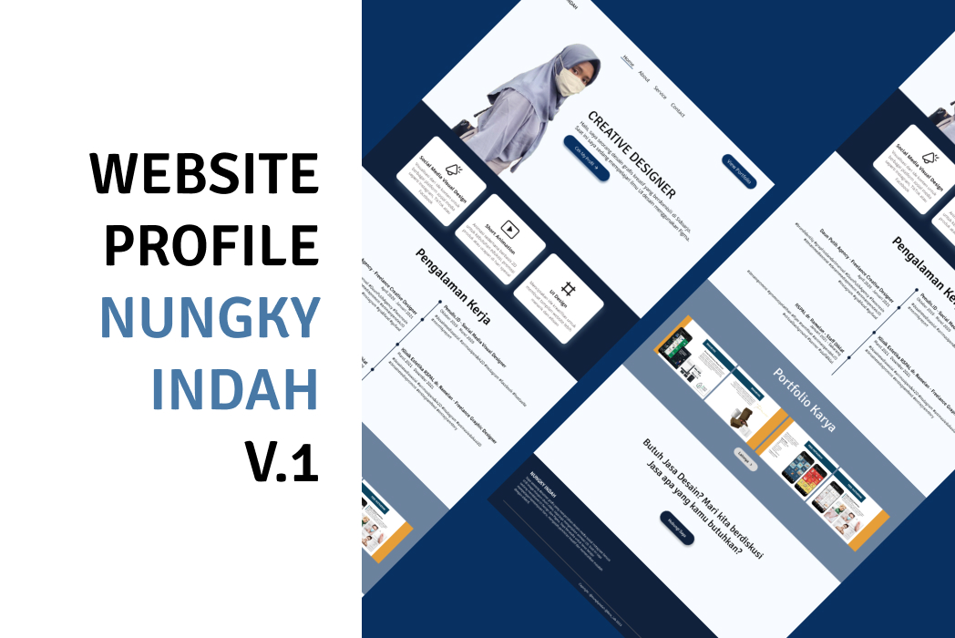 Hasil karya Web Profil for Designer V.1 di BuildWithAngga