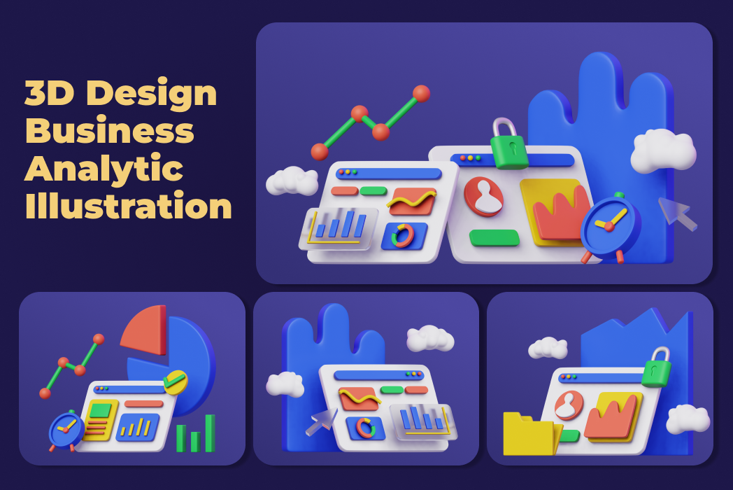 Hasil karya Business Analytic Illustration di BuildWithAngga