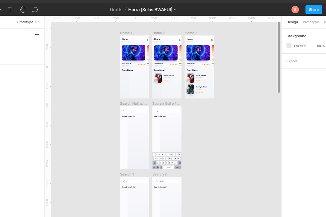 Hasil karya UI Design Figma UI Animation - Satria Aditya Pangestu belajar di BuildWithAngga