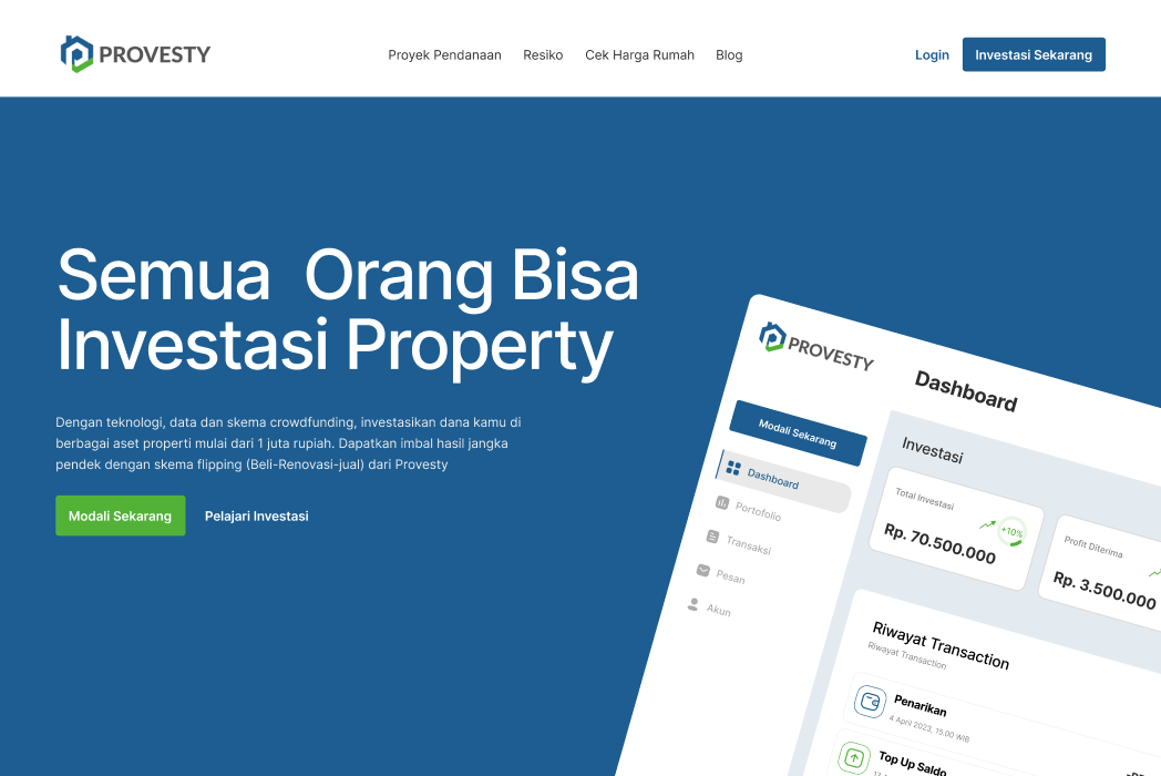 Hasil karya Redesign Provesty di BuildWithAngga