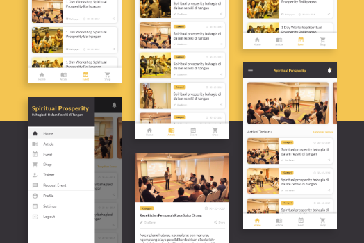 Hasil karya Training Center App Design di BuildWithAngga