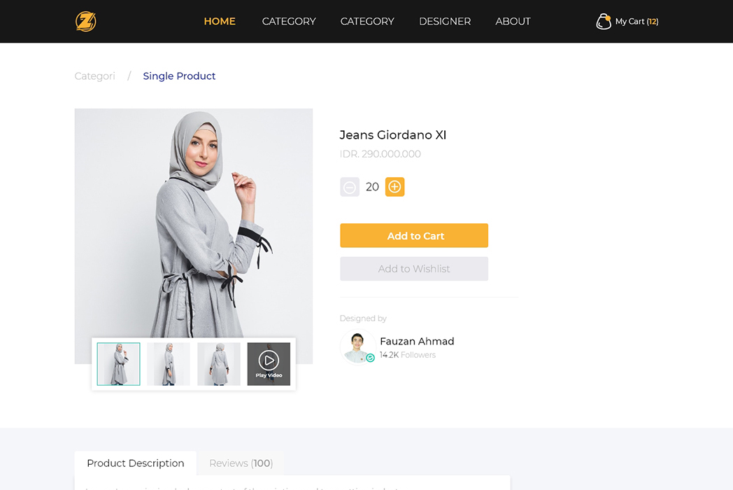 Hasil karya Online Store belajar di BuildWithAngga