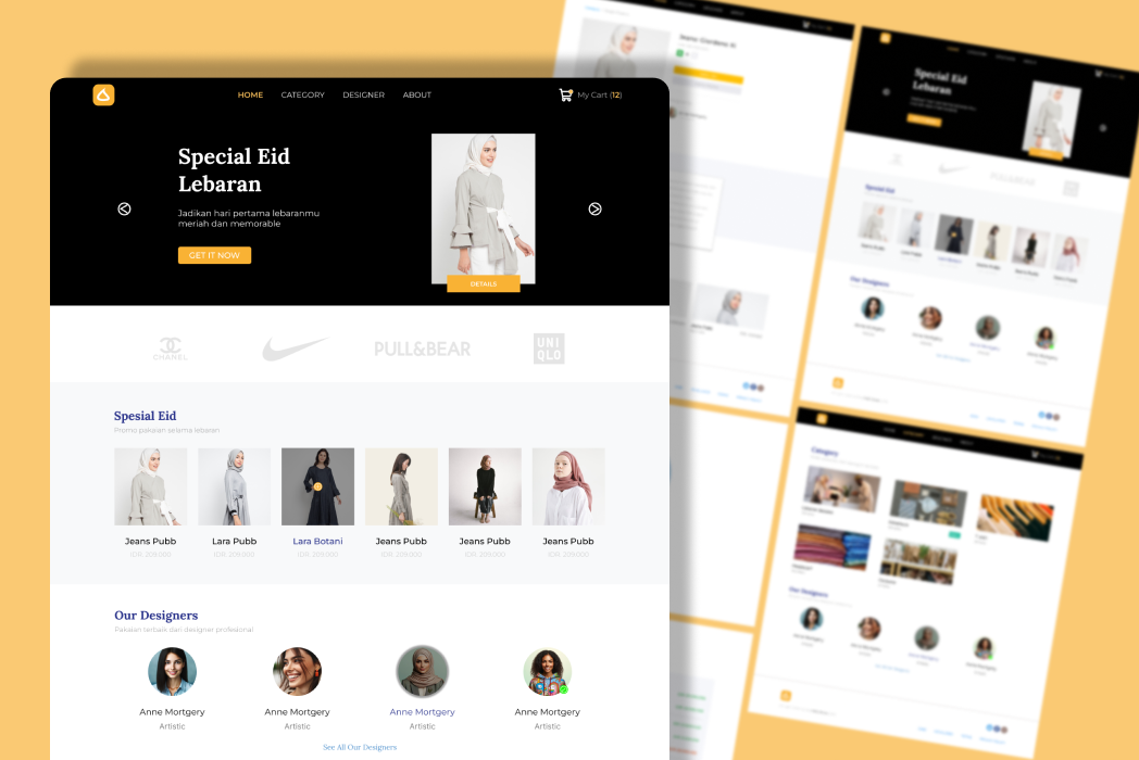 Hasil karya Basic Web Design (Figma, StudyCase, GitHub) di BuildWithAngga