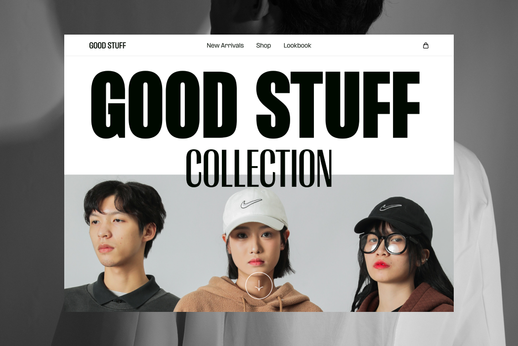 Hasil karya Good Stuff - Fashion Website di BuildWithAngga