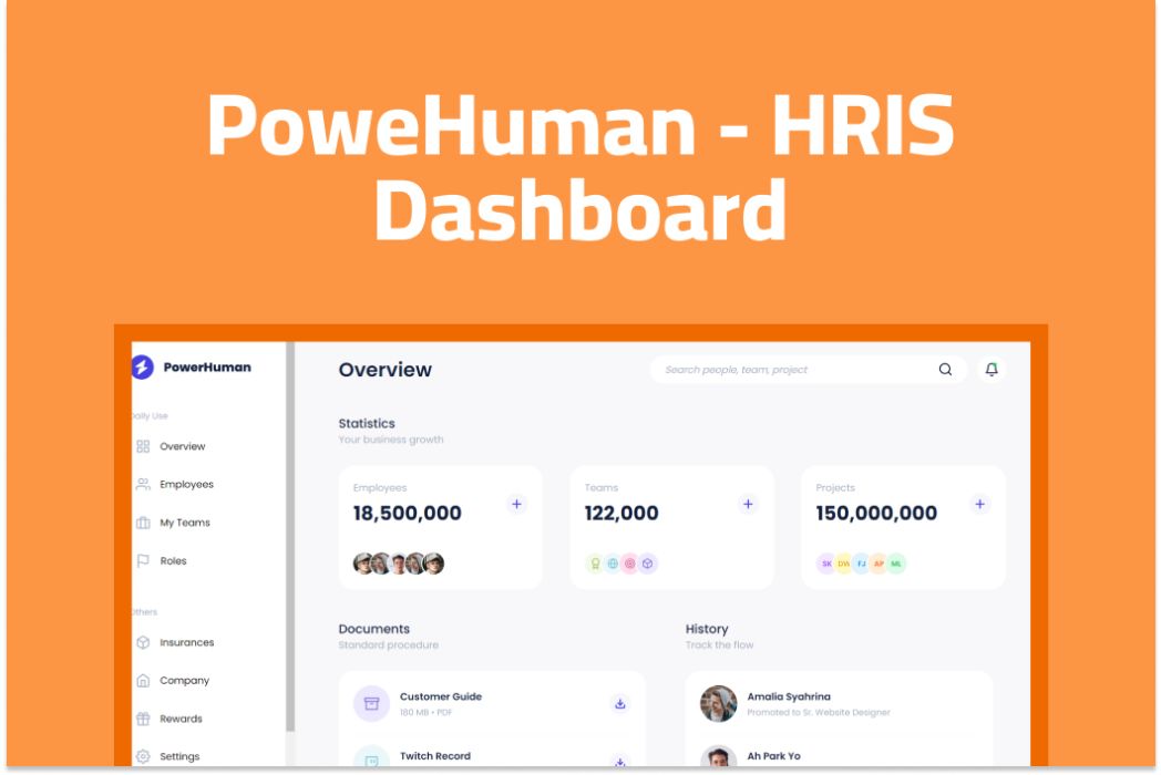 Hasil karya PowerHuman HRIS - Dashboard di BuildWithAngga