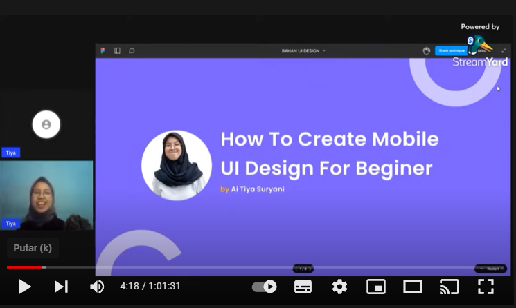 Webinar Create Mobile UI Design for Beginner di BuildWith Angga