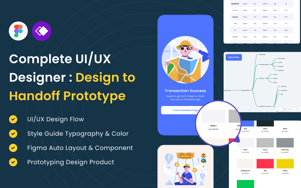 Kelas Complete UI Designer : User Flow, Visual Design, Prototype di BuildWithAngga